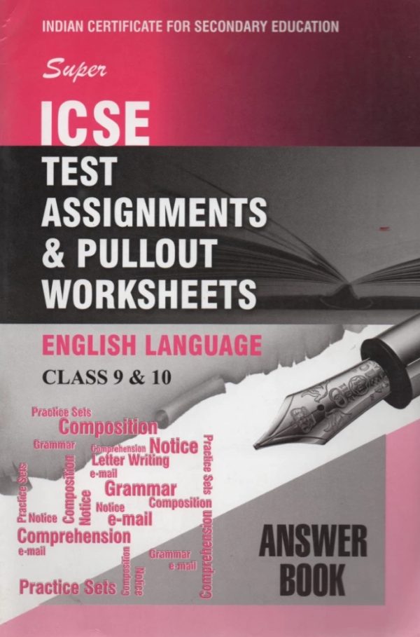 Super ICSE Test Assignments & Pullout Worksheets English Language Answer Book